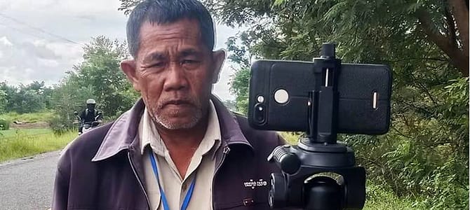 Giornalisti locali cambogiani dopo la morte di Chheung Chheng