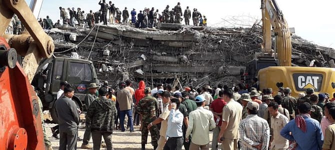 Kep, Cambogia morti 36 lavoratori nel crollo di palazzina in costruzione