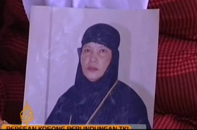 lavoratrice indonesiana decapitata